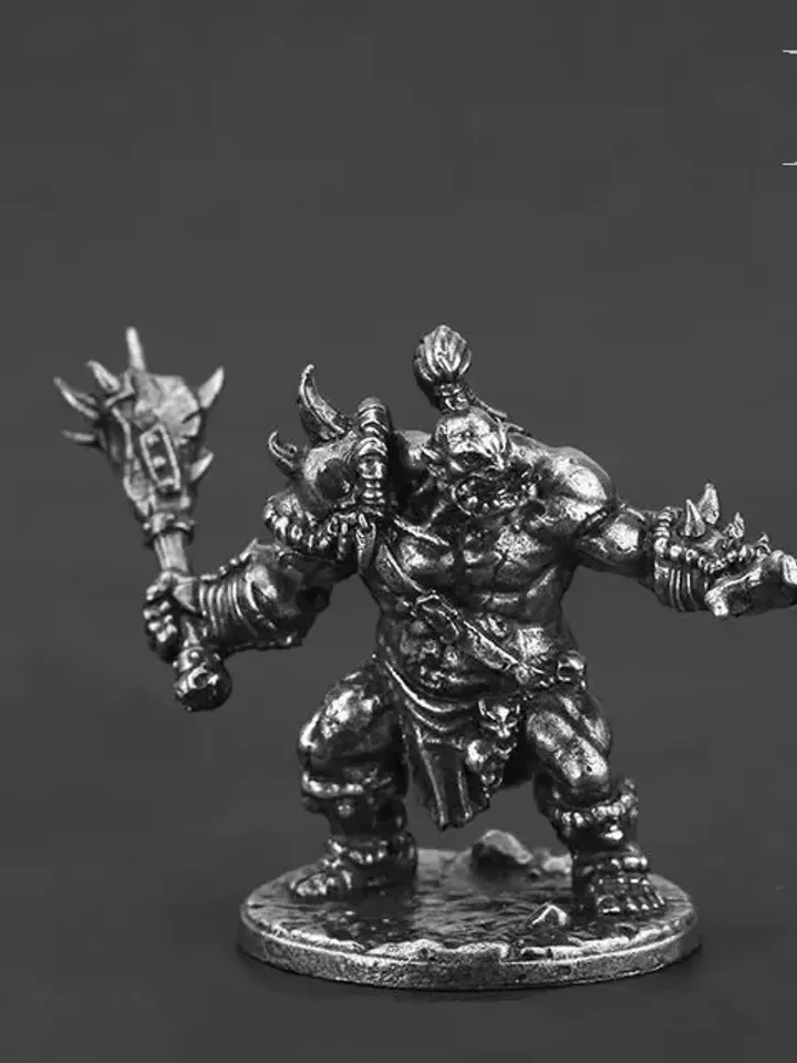 Cannibal Demon monsters, copper miniatures, tabletop wargaming fantasy miniature figures.