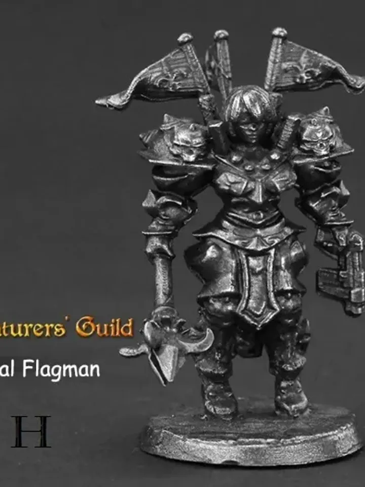 "Adventurer Guild" warriors, copper miniatures 36mm scale, Tabletop Wargaming fantasy miniature figures.