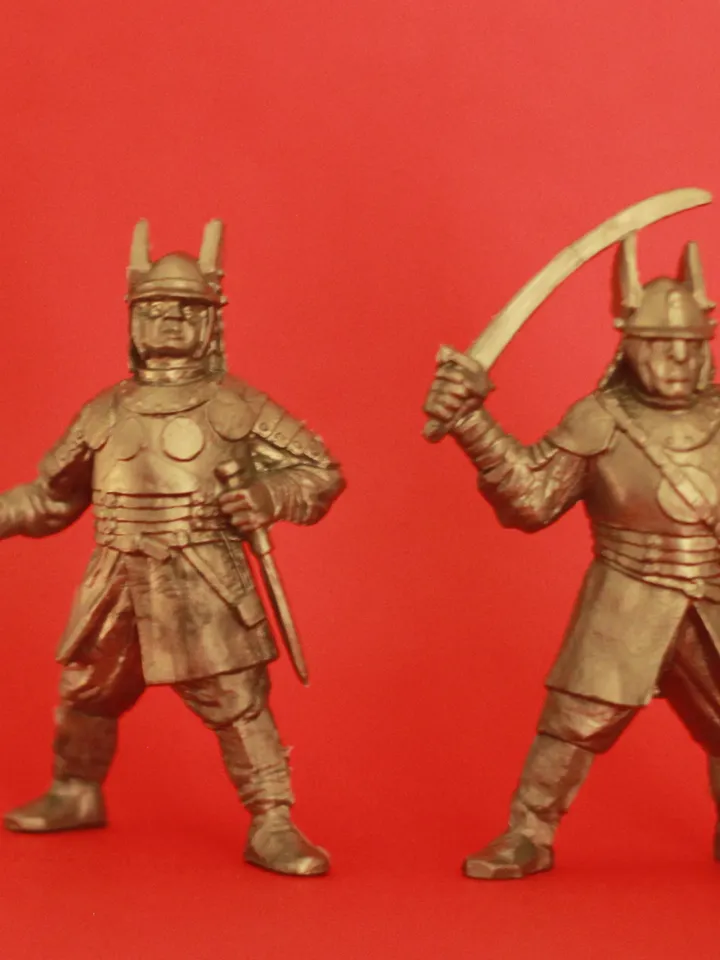 Polish gentry warriors, Miniatures 54mm scale, Infantry Unit, Tabletop Wargaming feudal miniature figures, toy soldiers