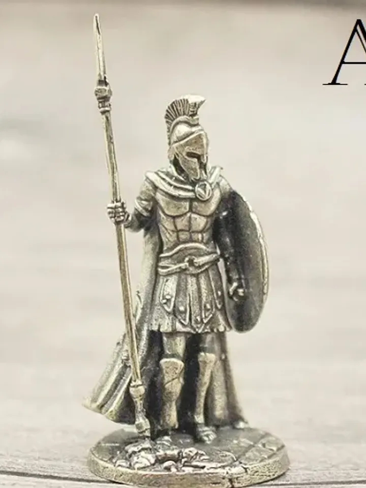 Spartan, Copper Miniature 36mm scale, Tabletop Wargaming miniature figures, warrior of Sparta, hoplite, ancient Greek warriors.