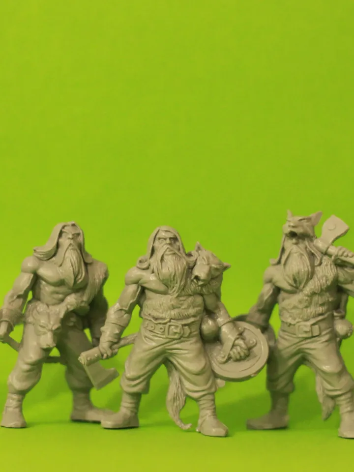 barbarians - clan wolfhounds, Miniatures 54mm scale, Tabletop Wargaming miniature figures, Slavic forest tribes, warriors, toy soldiers
