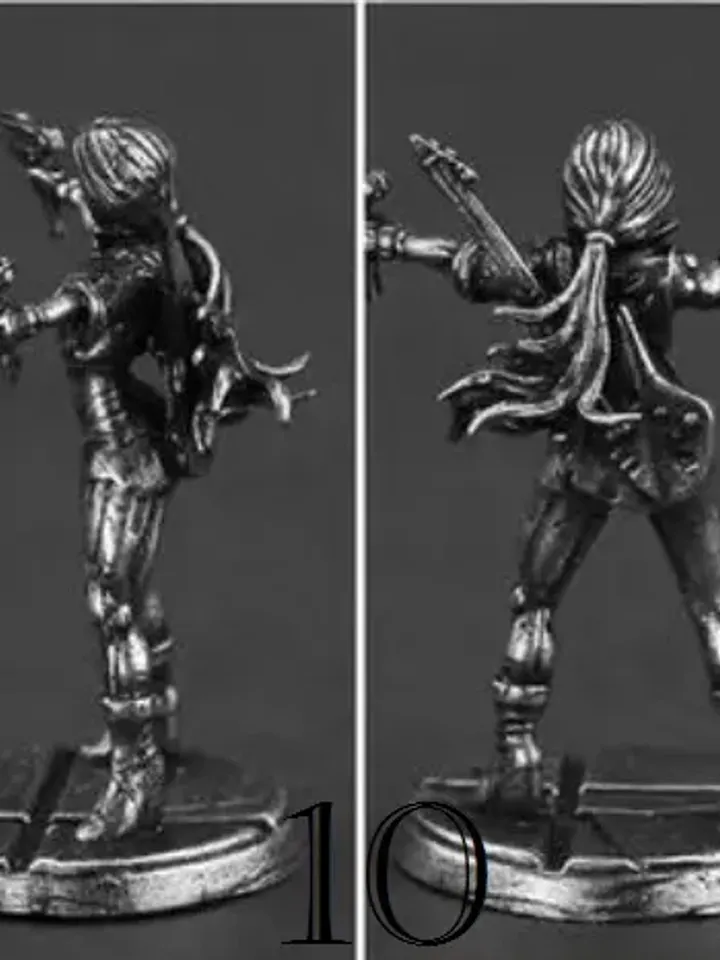 Cyberpunk Style warriors, tabletop wargaming fantasy miniature figures, metal toy soldiers