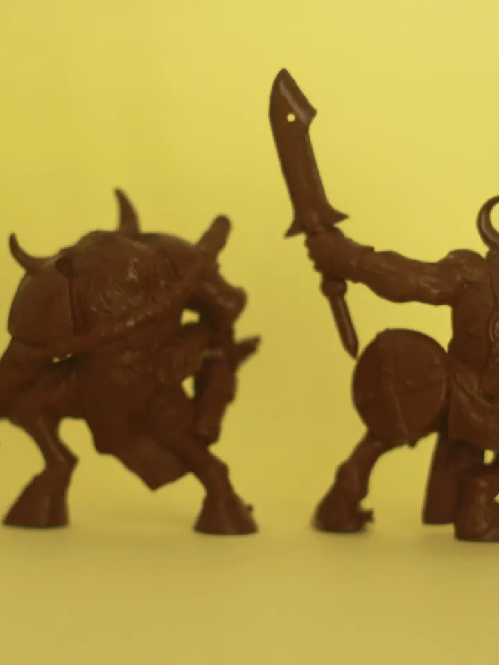 Minotaurs/ Bull-men warriors / fantasy battles, Miniatures 54mm scale, Tabletop Wargaming miniature figures, toy soldiers