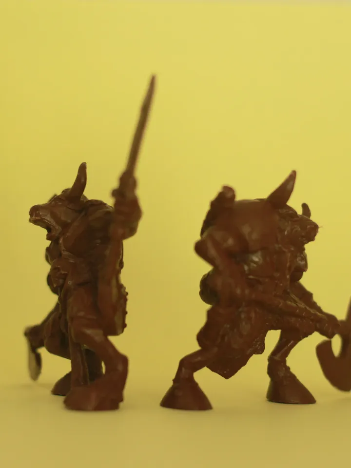 Minotaurs/ Bull-men warriors / fantasy battles, Miniatures 54mm scale, Tabletop Wargaming miniature figures, toy soldiers