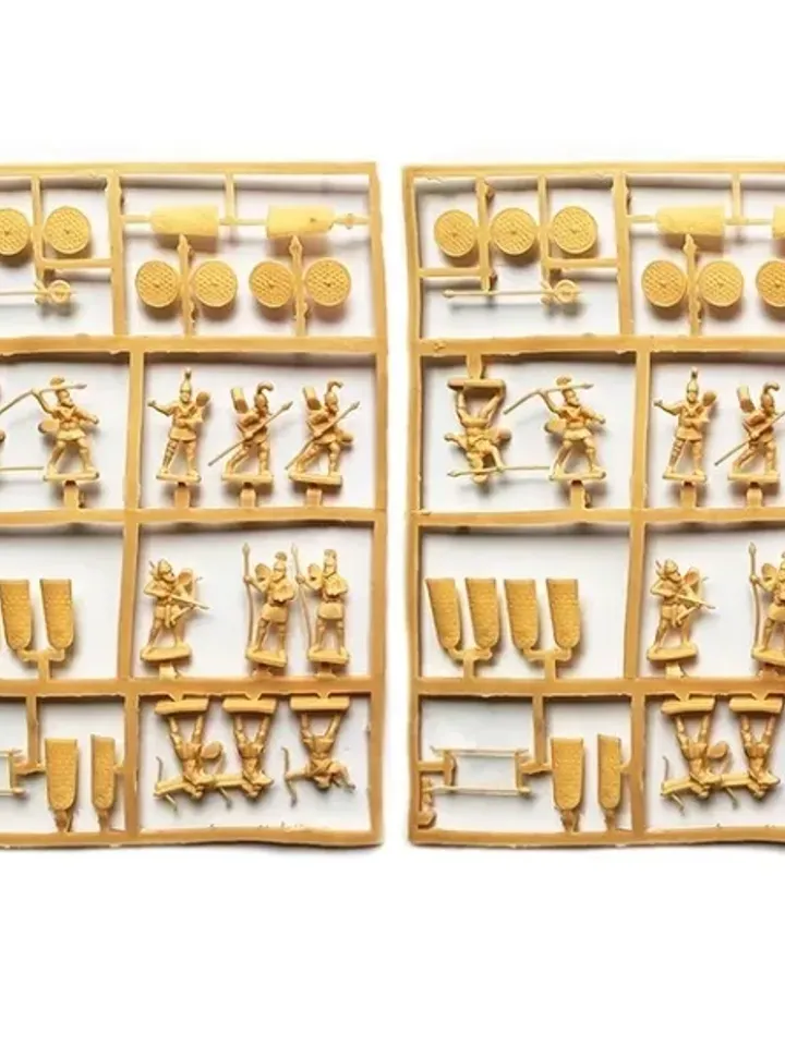 Assyrian warriors, miniatures 1/72 (25mm) scale, tabletop wargaming miniature figures, toy soldiers