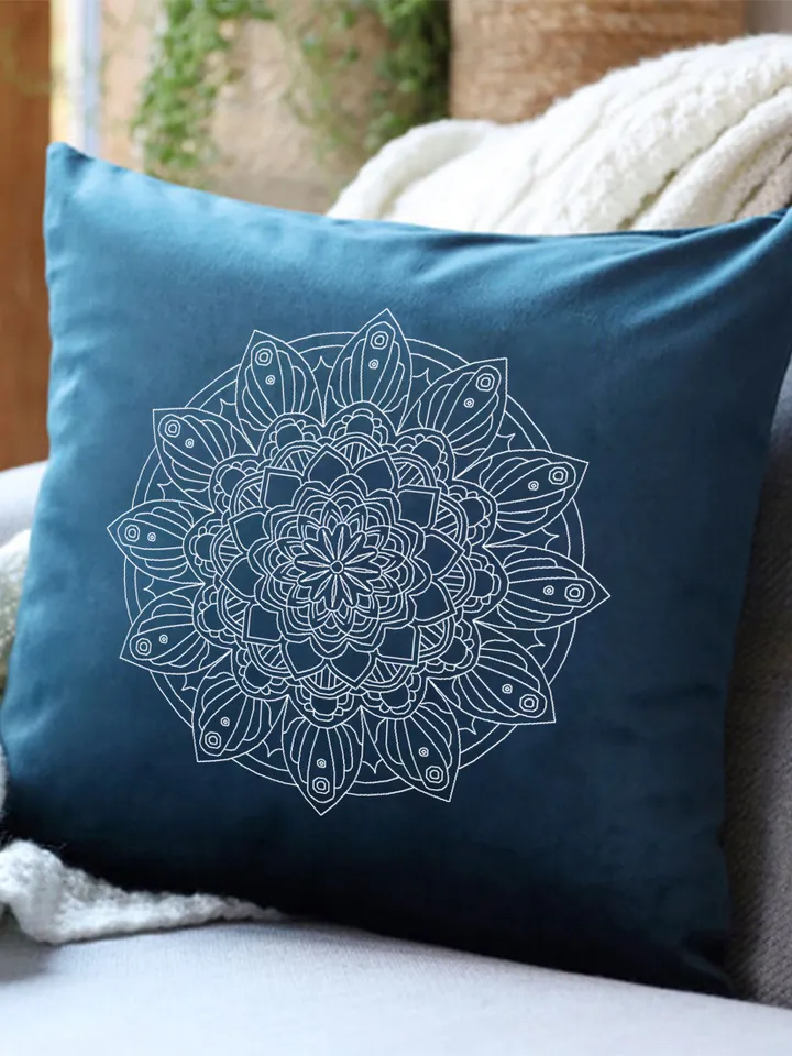 Floral mandala blackwork patterns PDF Blackwork mandala embroidery download PDF, Mandala ornament Backstitch chart, Mandala cross stitch #W8
