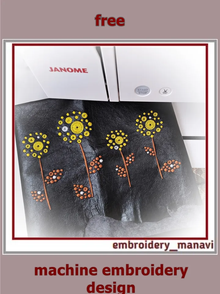 ITH embroidery design a flower dandelions