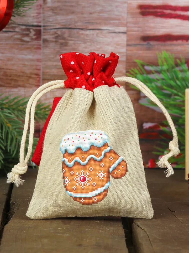 Christmas mitten gingerbread cross stitch pattern download PDF, Christmas gingerbread decor, Small Christmas pattern digital PDF #N141