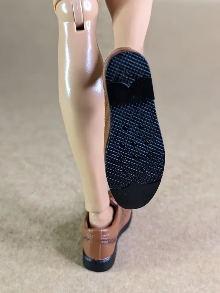 Oxford brown lace-up shoes for 12-13 inch male dolls