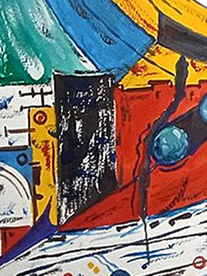 Kandinsky Style Painting Abstract Original Art Watercolor Painting 14 by 14 Above Sofa Art by TatianaArtShop