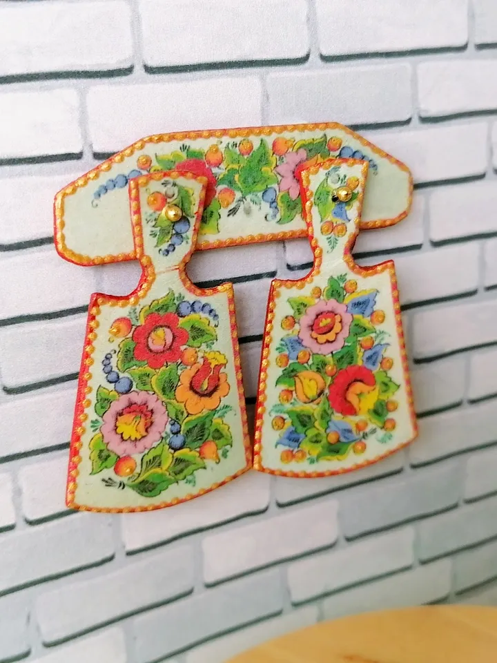 Puppet miniature. A set of boards for the doll's kitchen. 1:12. Handmade.