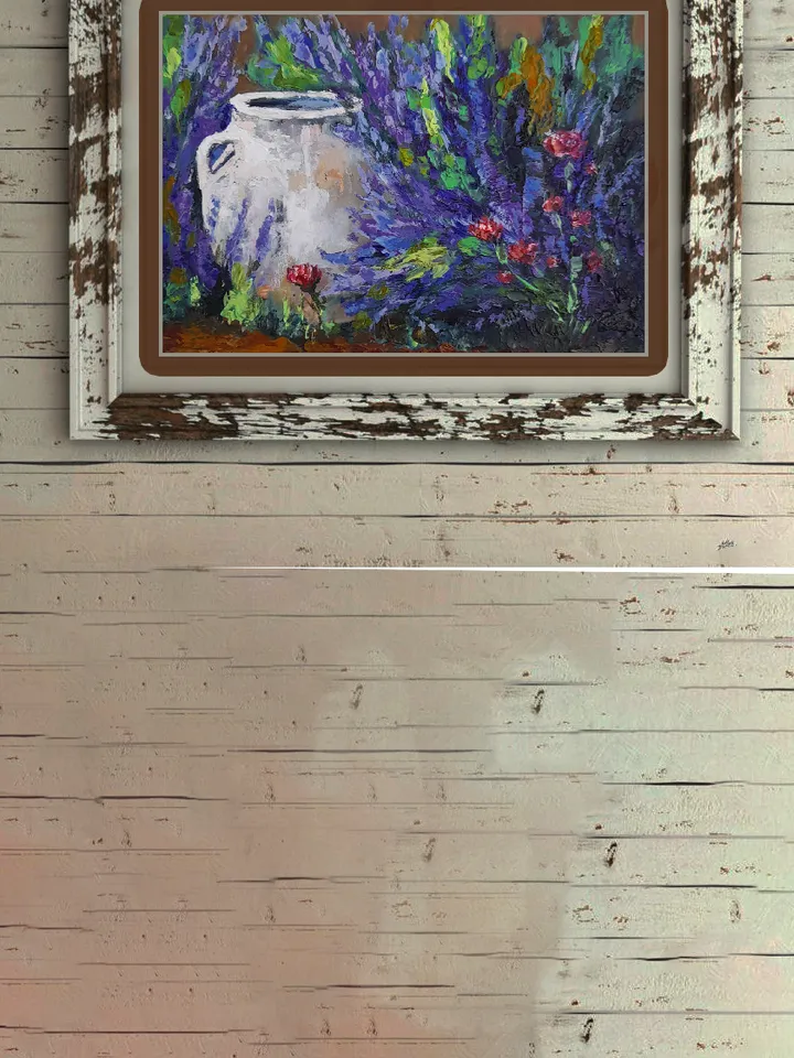 Miniature oil painting Old vessel 21x15 cm (8.28 х 6 inches)