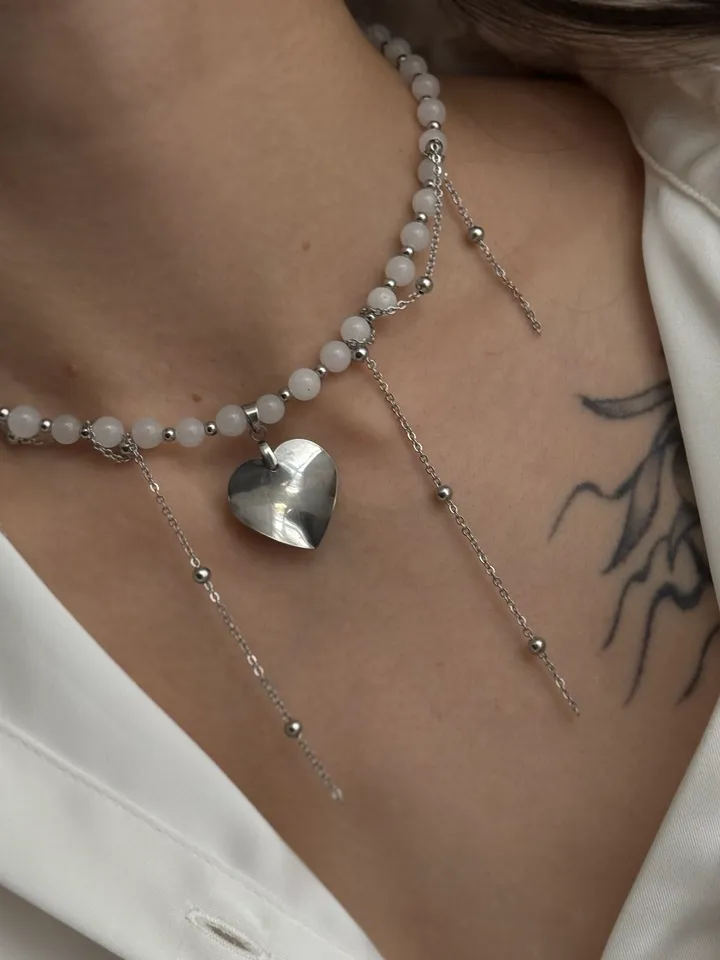 Glass bead necklace