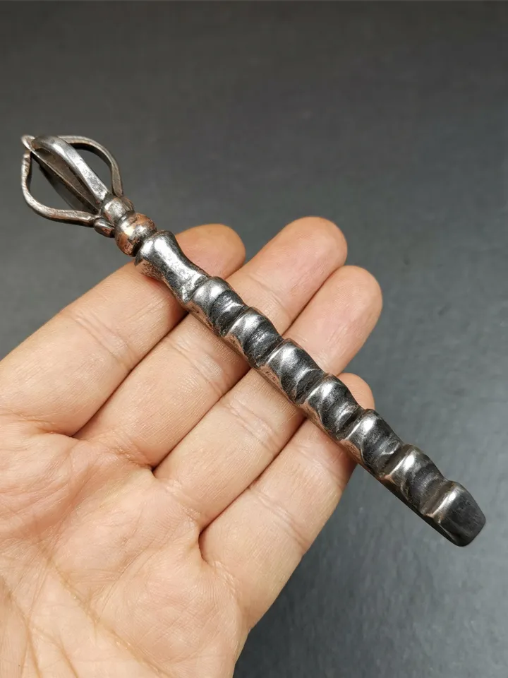 Gandhanra Antique Tibetan Amulet Ritual,Tibetan Ladder of Heaven, Made of Cold Iron, 5.3" Length