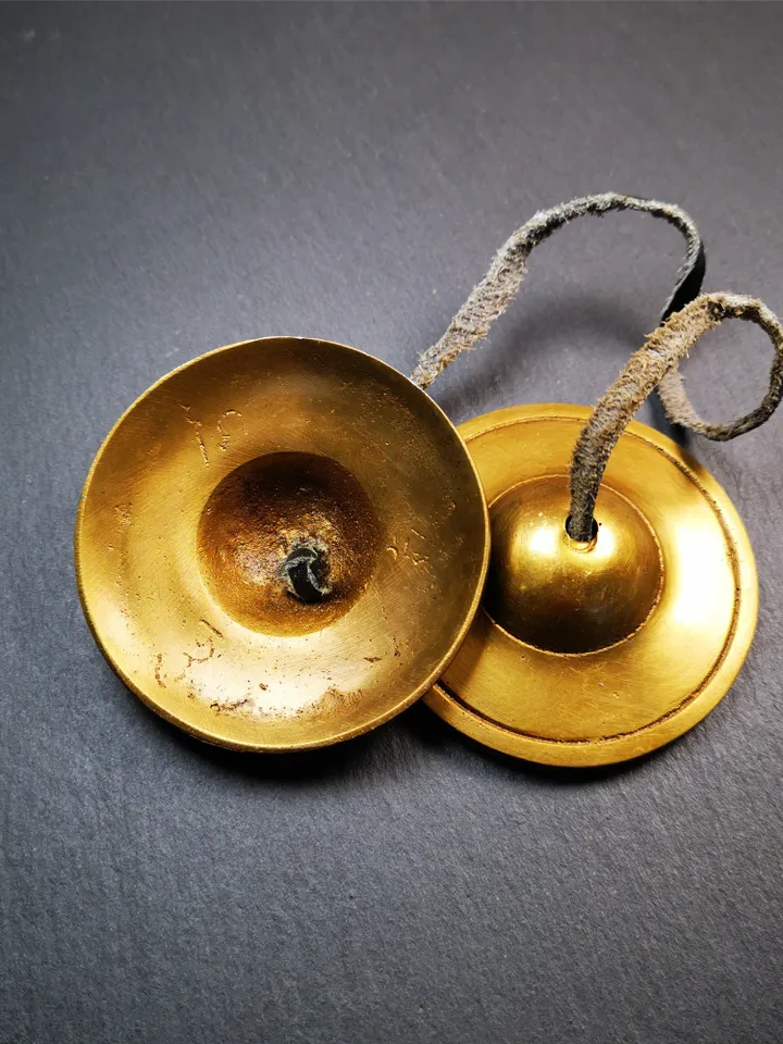 Gandhanra Customized Engrave Tibetan Cymbals,6.5cm Tingsha Bell,Buddhism Ritual Implement,Handmade in Nepal
