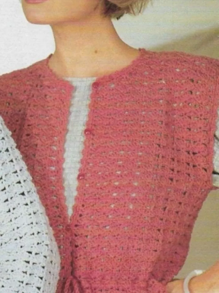 Cardigan pattern, cardigan crochet, waistcoat crochet womens pattern PDF
