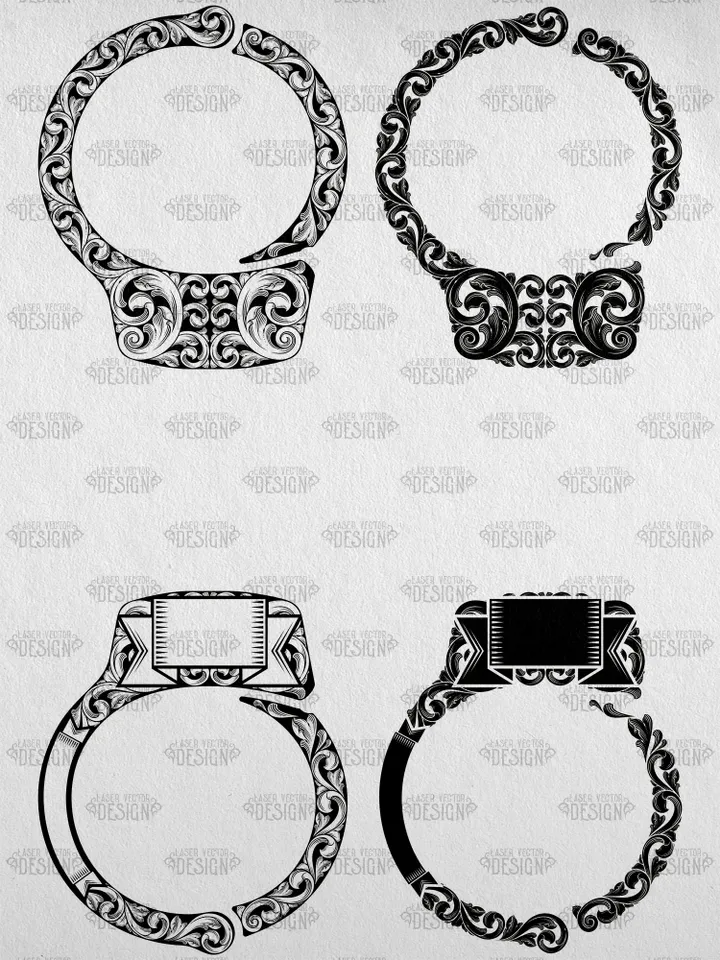 VECTOR DESIGN Handcuff Smith & Wesson Model 100-1B Scrollwork 3