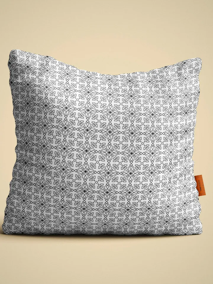 Geometric blackwork pattern PDF Monochrome backstitch repeating pattern embroidery, Blackwork embroidery download PDF Seamless ornament #W18