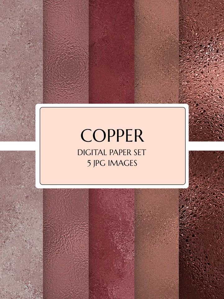 Copper Digital Paper, Copper Paper Set, Copper Background, Copper Scrapbook Digital Paper, Copper Digital, JPG, Copper Digital Papers, Glitter Digital Paper, Copper Textures, Copper Texture