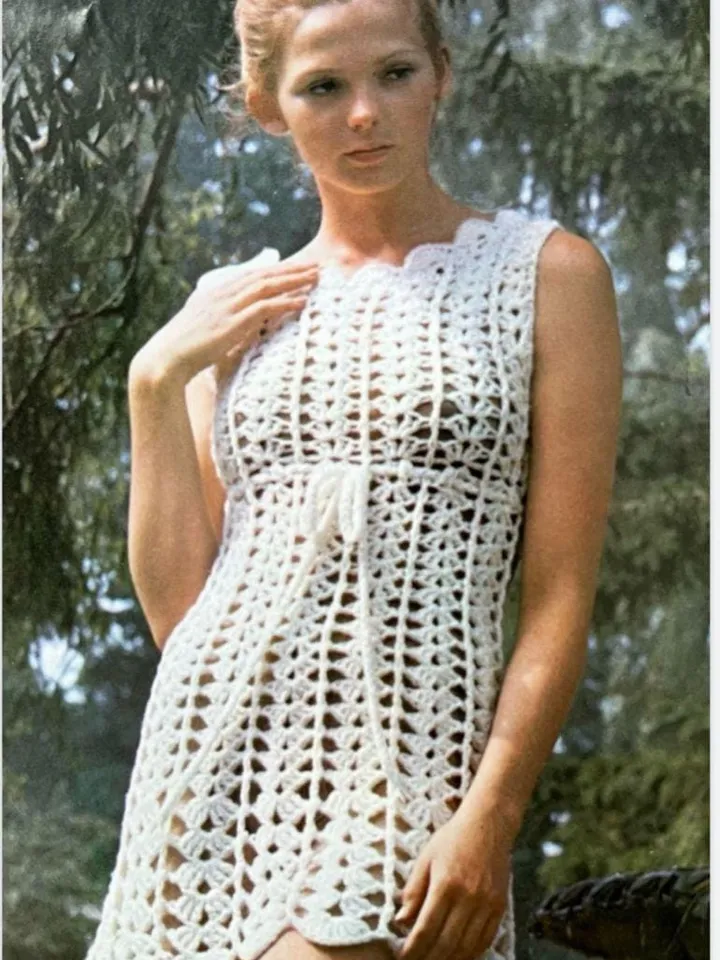Dress crochet pattern pdf instant download, lace dress pattern, beach tunic dress pattern pdf