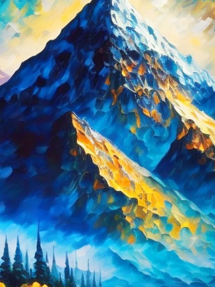 Large Original Mountain Scenery Oil Painting On Canvas, Abstract Lake View Painting, Colorful Landscape, Custom Painting, Bedroom Wall Art