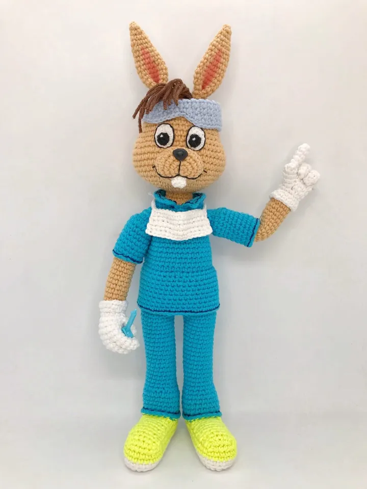 Digital Download - PDF. Crochet pattern Bunny Dentistry. DIY amigurumi toy tutorial