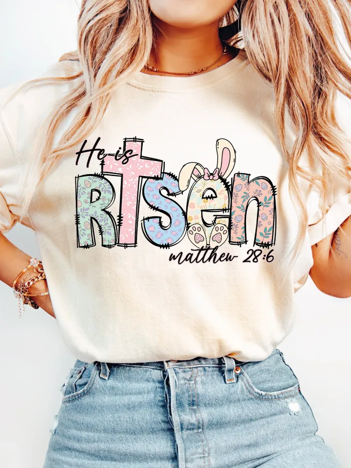 He is Risen png,Matthew 28:6,Risen png,retro easter doodle png,Easter Christian Png,Easter bible verse png,Risen doodle png,retro easter png