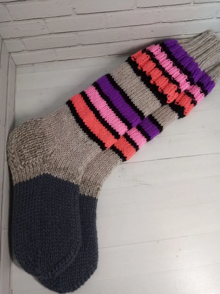Warming Knee Socks Knitted Handmade
