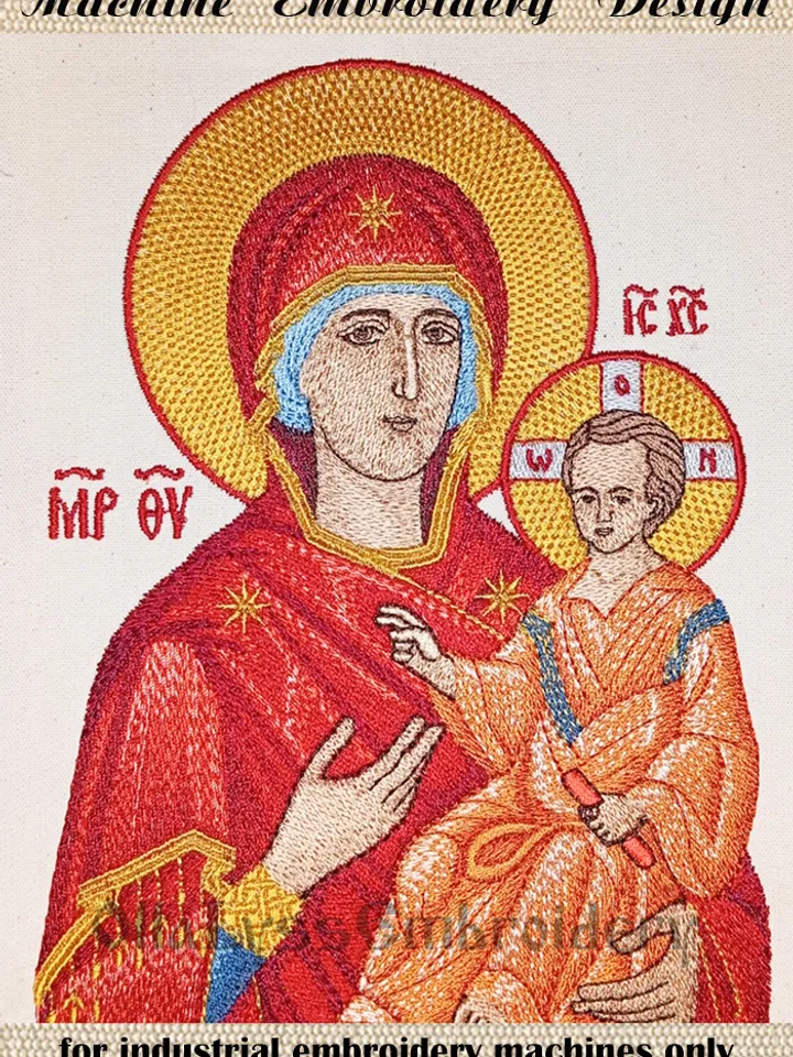 Theotokos The Guide embroidery design