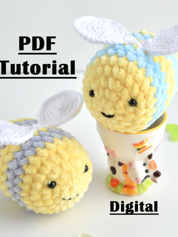 Bumble bee crochet pattern, Bee plush crochet pattern