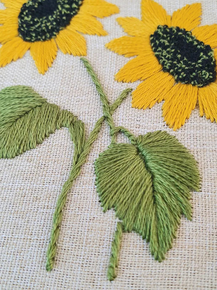 Sunflowers pattern pdf embroidery, Easy embroidery DIY