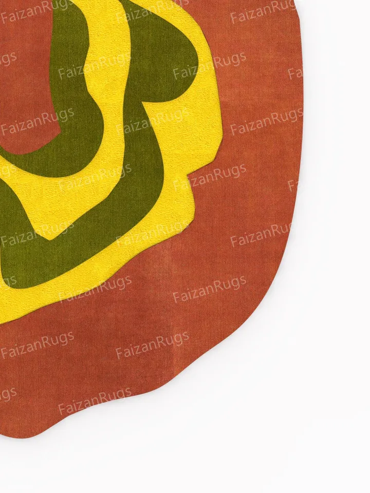 Buy New Red & Yellow Hand tufted rugs 100% wool for living room, bed room, kids room in any size 10x12,9x12,8x10,6x9,5x8,3x5