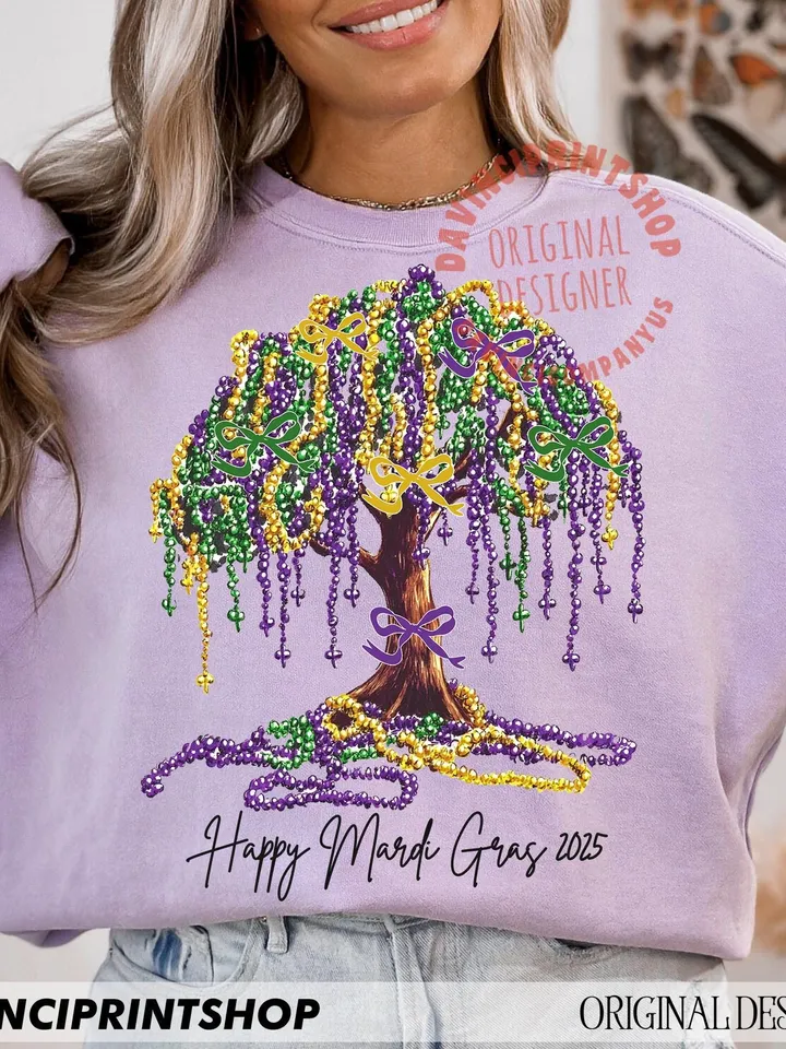 Coquette Mardi Gras Tree Png, Mardi Gras Beads png, Mardi Gras png, Mardi Gras Bead Tree, Mardi Gras Carnival Png, New Orleans, Fat Tuesday