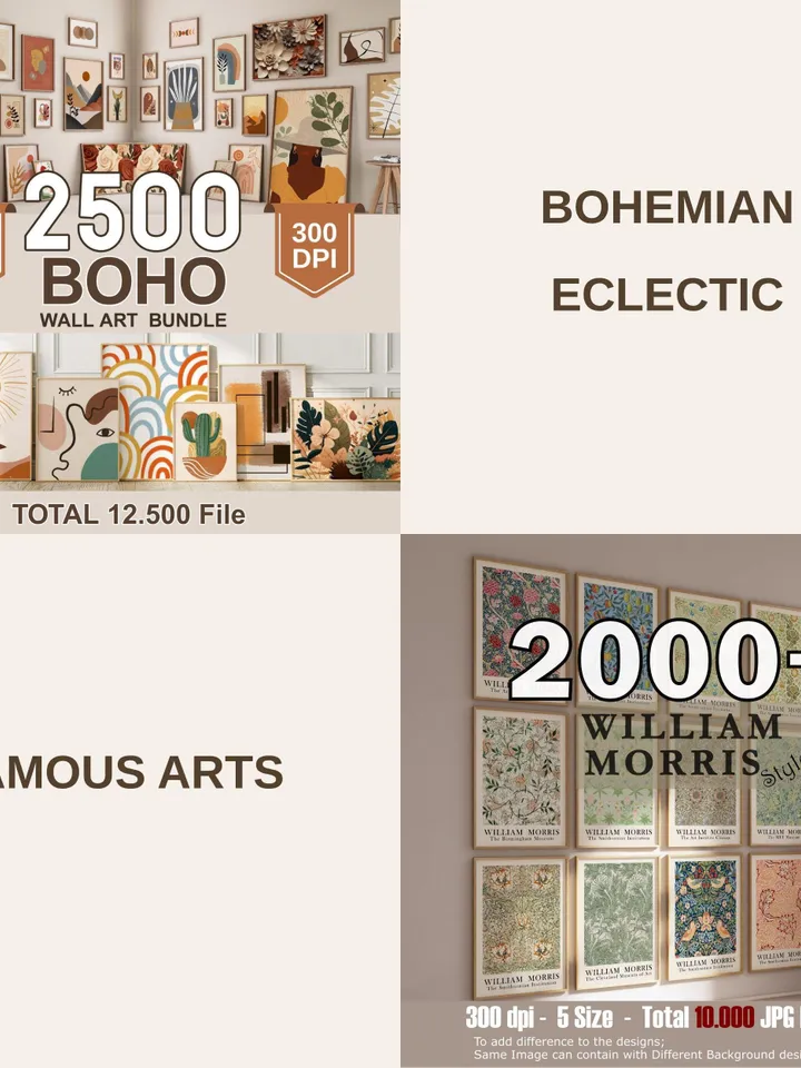 213000 Printable Wall Art Bundle Maximalist Aesthetic Gallery Set Eclectic Posters Trendy Home Decor Instant Digital Download Gift Poster