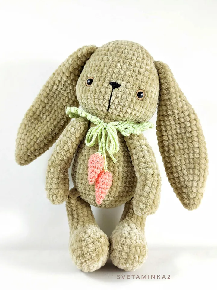 Crochet Bunny Pattern. Crochet Rabbit Pattern. Amigurumi Plush Animal. Digital Download. PDF.