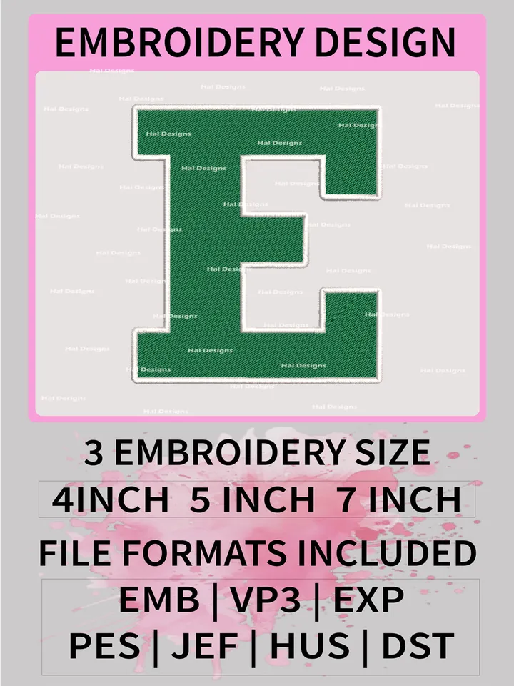 NCAA Eastern Michigan Eagles Embroidery File, 3 Sizes, 6 Formats, NCAA Machine Embroidery Design, NCAA Logo, NCAA Teams