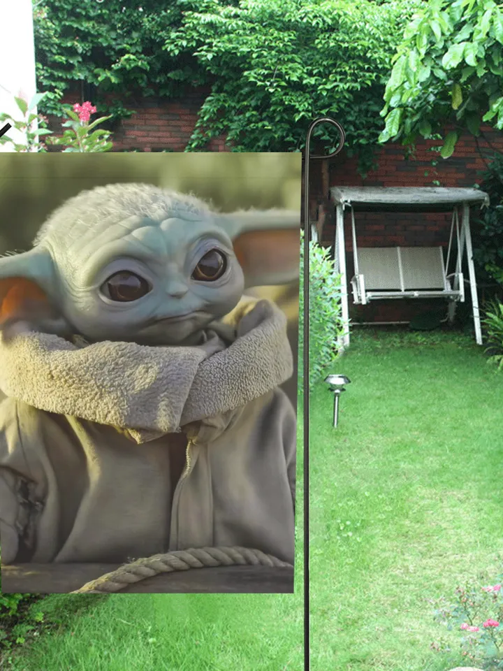 Baby Yoda Garden Flag (Two Sides Printing, without Flagpole)