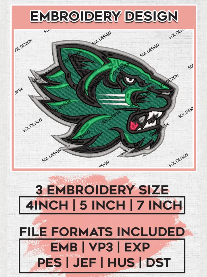 NCAA Binghamton Bearcats Team Head Mascot Logo embroidery designs, NCAA Binghamton Bearcats Logo Machine embroidery files, NCAA Team Logo embroidery designs, NCAA Game Day Machine embroidery designs, Digital Download