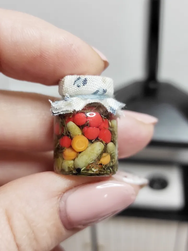 Miniature jars  -  dollhouse miniature - diorama - mini jars - gift