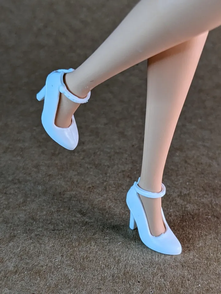 White high heel shoes for 1/6 scale female dolls