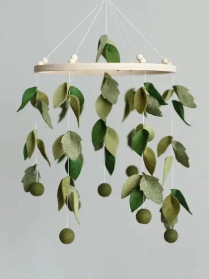 Handcrafted Woodland Themed Felt Baby Mobile - Customizable Nursery Decor