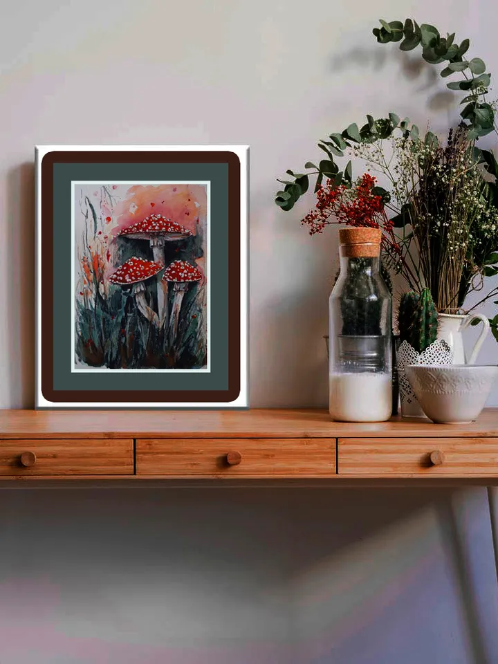 Watercolors painting Fly agarics by TanyaSeptember 23x29,6 cm (9х11,65 inches)