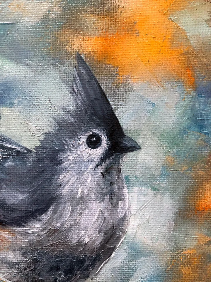 Bird Original Oil Painting Birds Wall Art Animal Painting