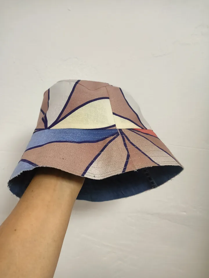 Bucket hat denim and cotton hat for beach and travel essential for everyone. Unisex hat, double-sided