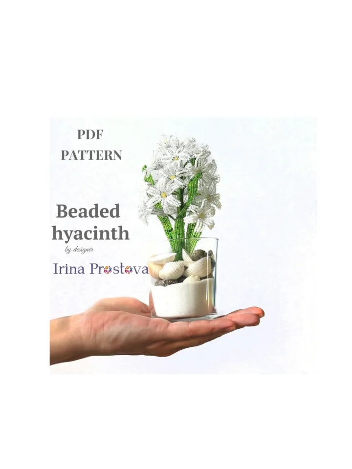 Beaded lilac, lily of the valley, hyacinth, tulip | Beaded Flowers pattern | Seed bead patterns| beaded bouquet