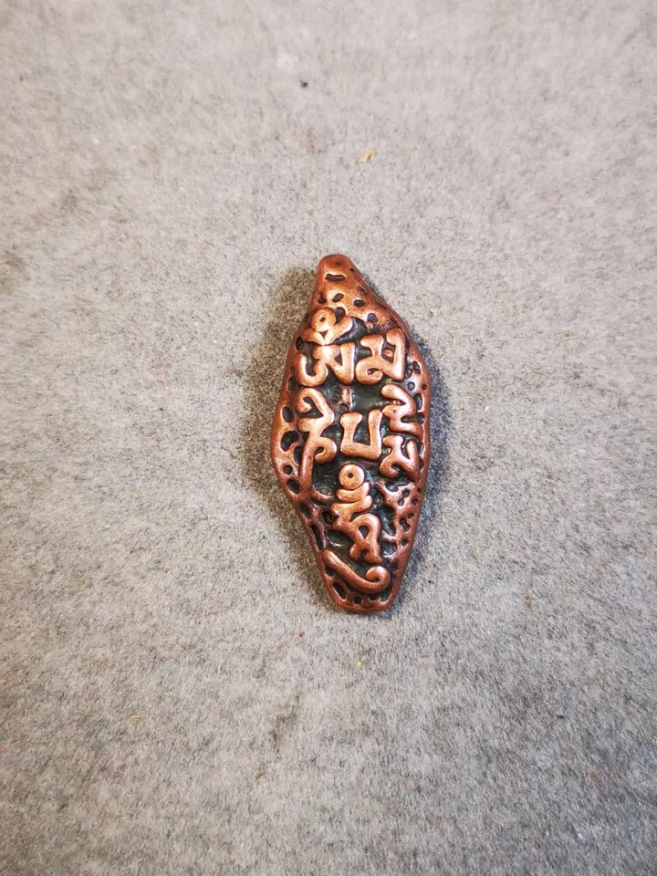 Gandhanra Handmade Mala Counter Pendant,OM Bead Amulet, Prayer Beads Accessories,Made of Cold Iron