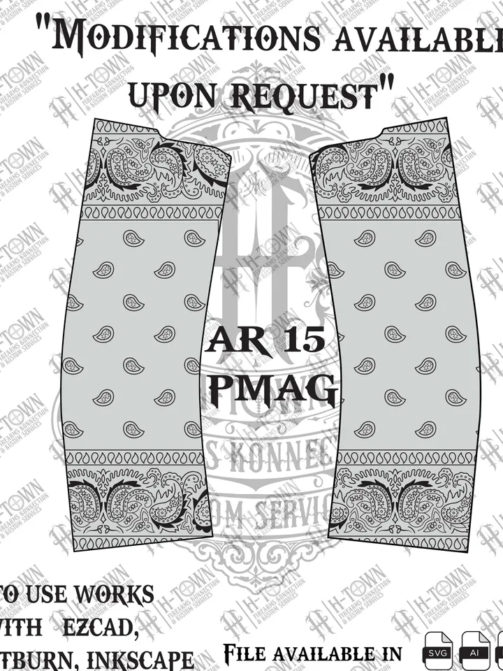 Bandana Paisley Duramag 30 Round Wrap | Laser Engraving File | Svg Png Ai Eps | EZCAD Lightburn Ready