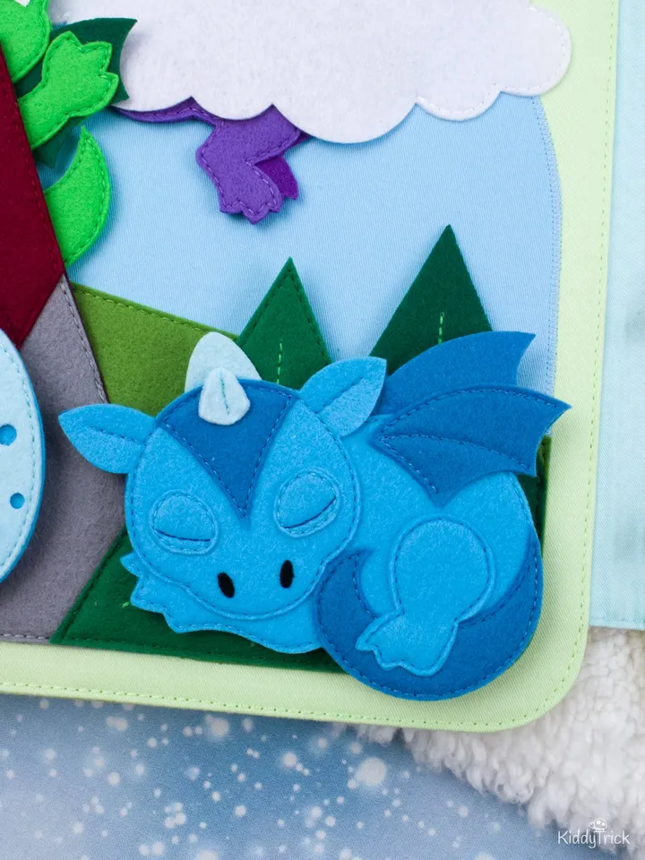 Felt Dragons - Busy Book Page - Sewing Pattern