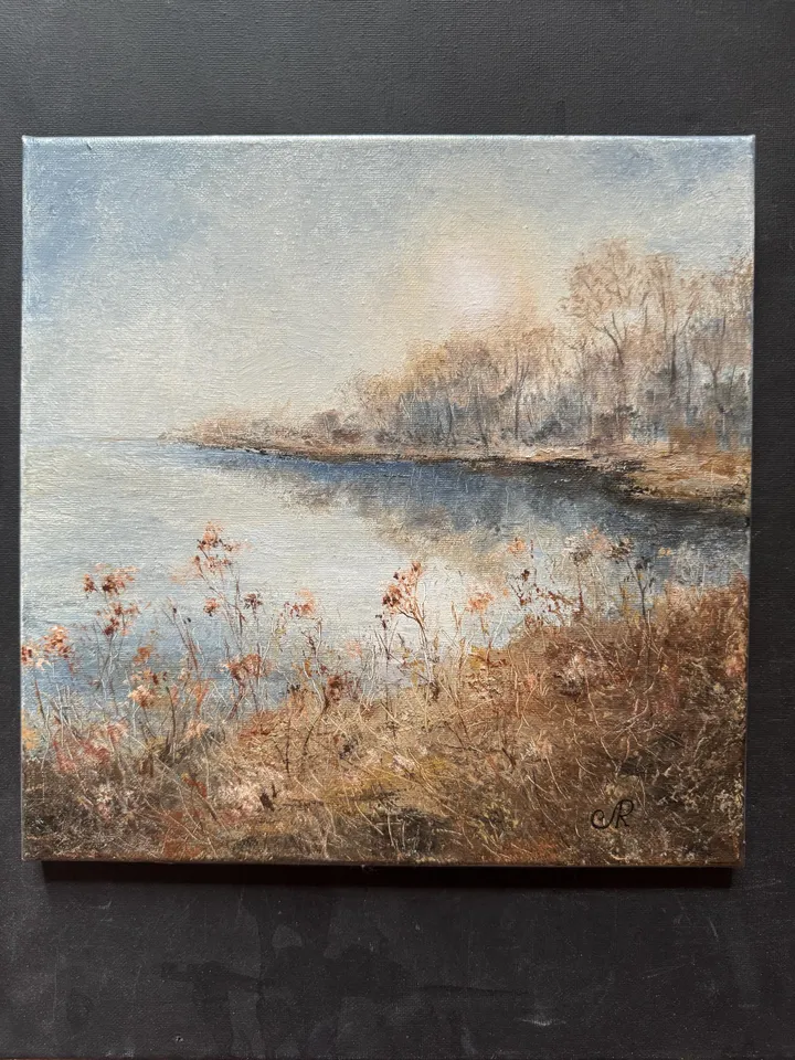 Landscape Original Painting Autumn Oil Wall Art Forest Artwork