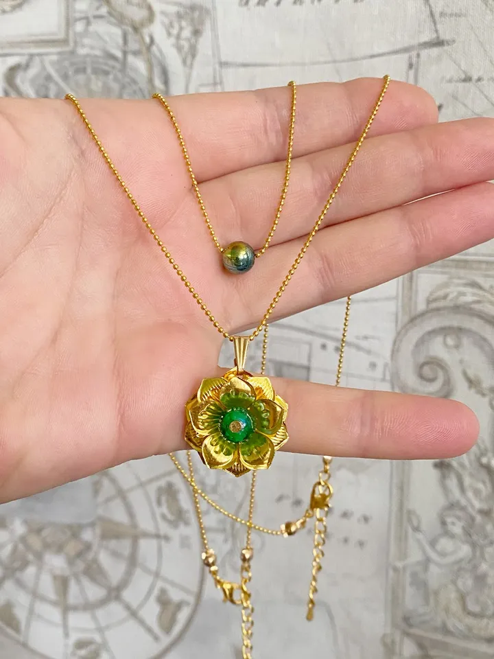 Pendant on a chain for the neck. Handmade jewelry.